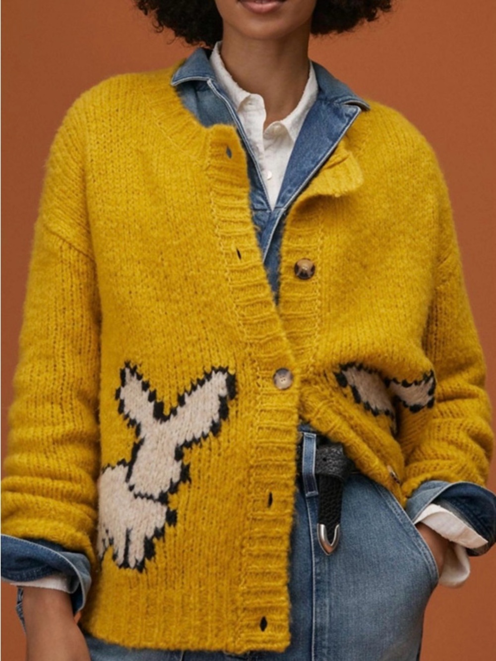 Maeve Bunny Slope Cardigan Sweater